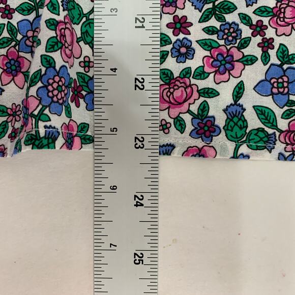 Banjanan S Zora Top Button Front Long Sleeve Bright Floral Cottage Whimsy - Picture 7 of 8